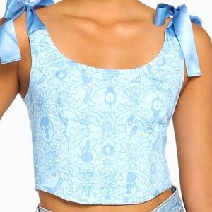 HotTopic Disney Cinderella Bustier/ Corset light blue top